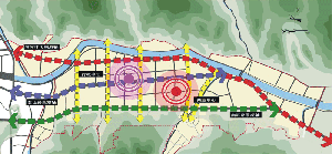 欒川縣城東新區控制性詳細規劃-功能結構分析圖